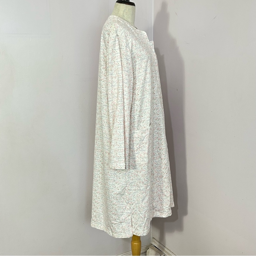 Miss Elaine Snap Front Floral Midi Robe XL - Picture 2 of 8